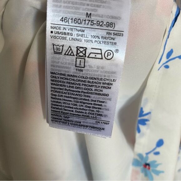 Gap Floral White Lightweight Midi Shortsleeved Sundress - Picture 9 of 9